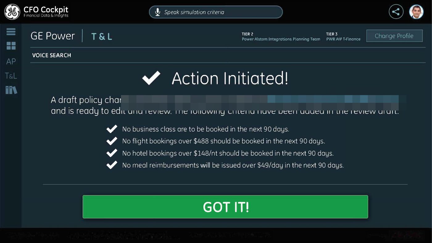 Action initiated confirmation drafting a policy change